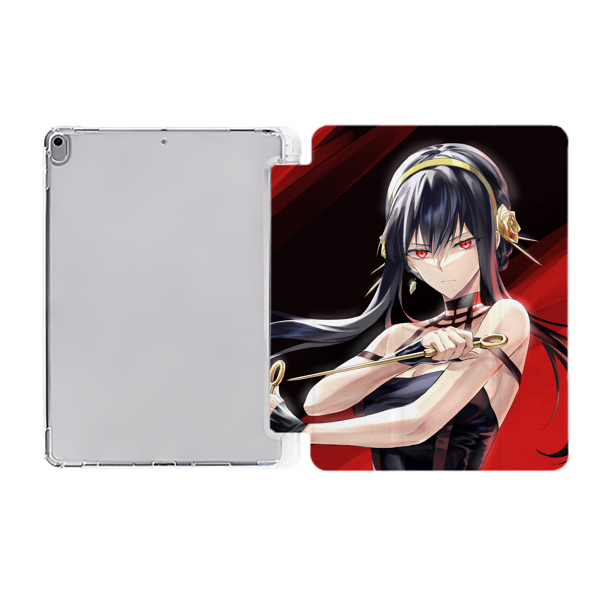 （画像用） SPY×FAMILY间谍家家酒 IPad ケース ペン収納付き 三つ折りスタンド PUレザー×シリコン 対応機種9.5/10.5/10.9インチ